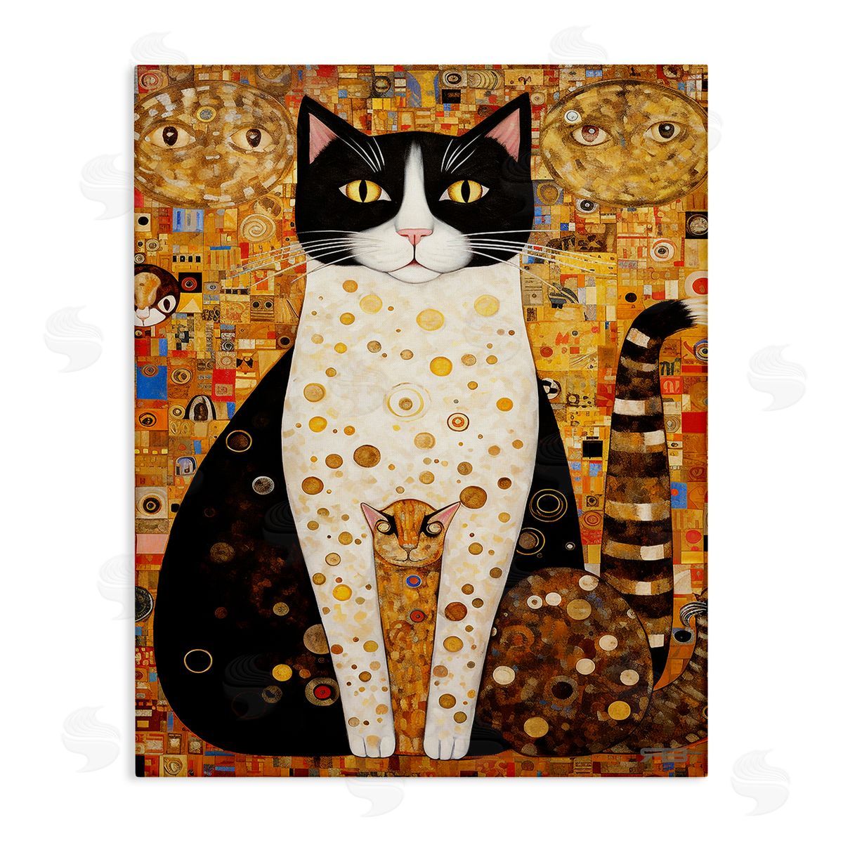 RB Mosaic Style Cats Pattern