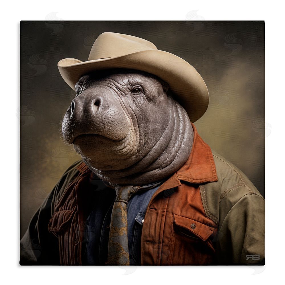 RB Southern Sheriff Manatee Stretched Canvas Wall Art Print