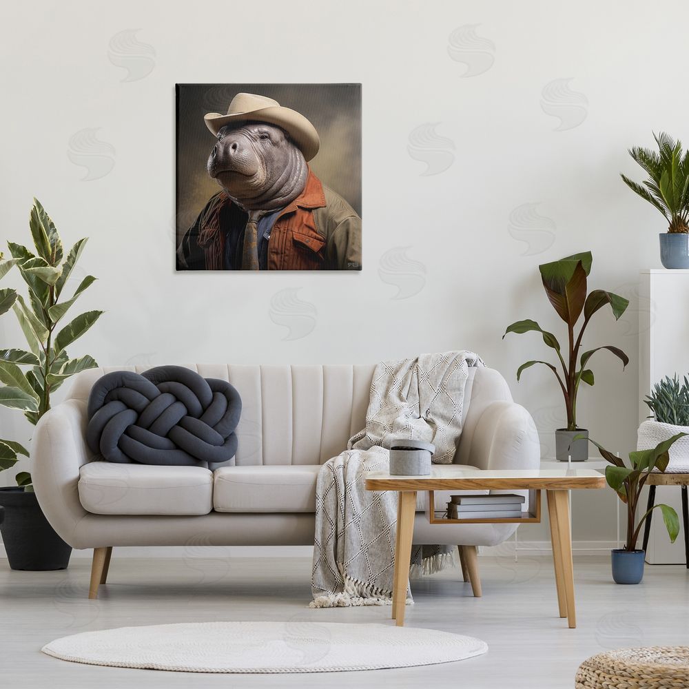 RB Southern Sheriff Manatee Canvas Wall Art in Room