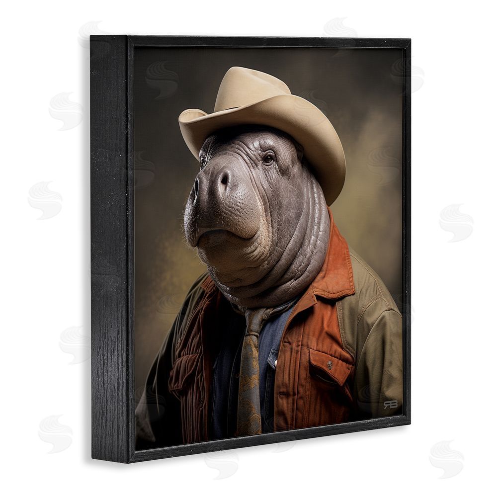 RB Southern Sheriff Manatee Black Framed Glicee Wall Art Print