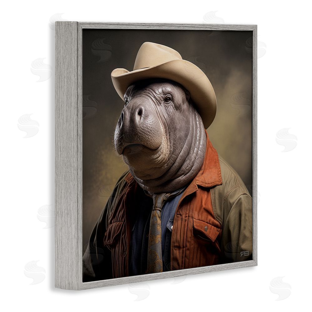 RB Southern Sheriff Manatee Gray Framed Glicee Wall Art Print