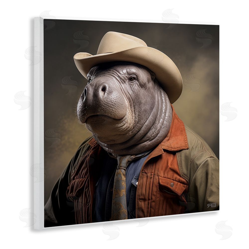RB Southern Sheriff Manatee Wooden Wall Plaque Art Print