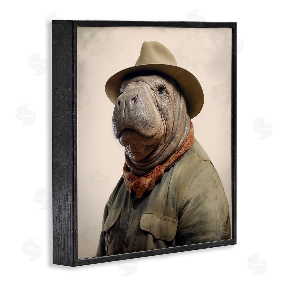 RB Southwestern Rodeo Manatee Black Framed Glicee Wall Art Print