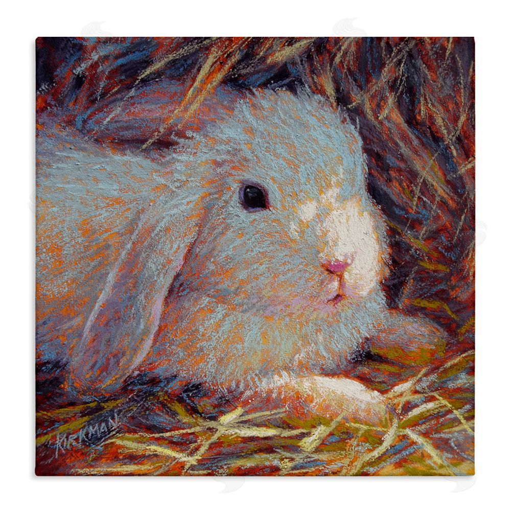 Rita Kirkman Impressionist Rabbit Painting Stretched Canvas Wall Art Print