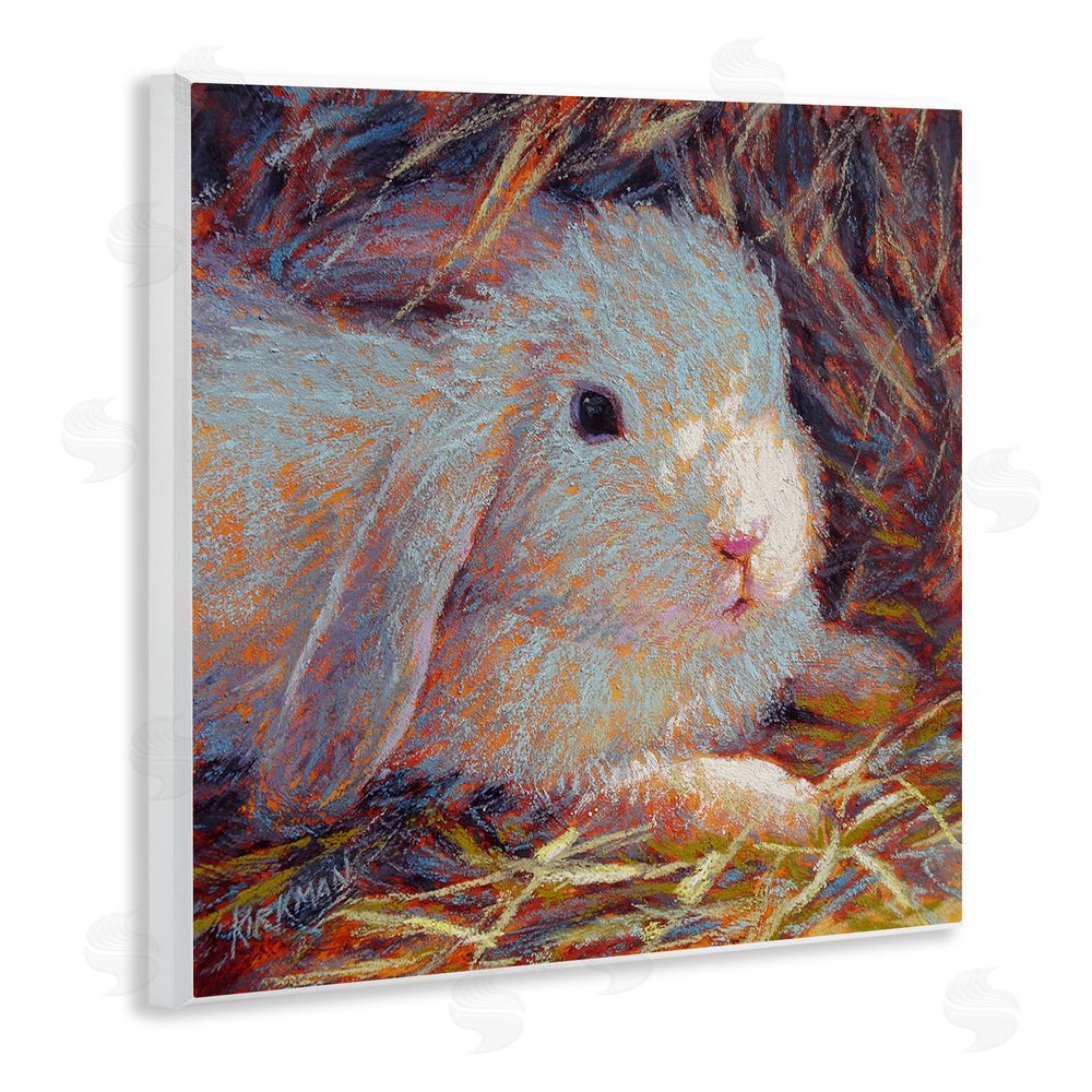 Rita Kirkman Impressionist Rabbit Painting Wooden Wall Plaque Art Print