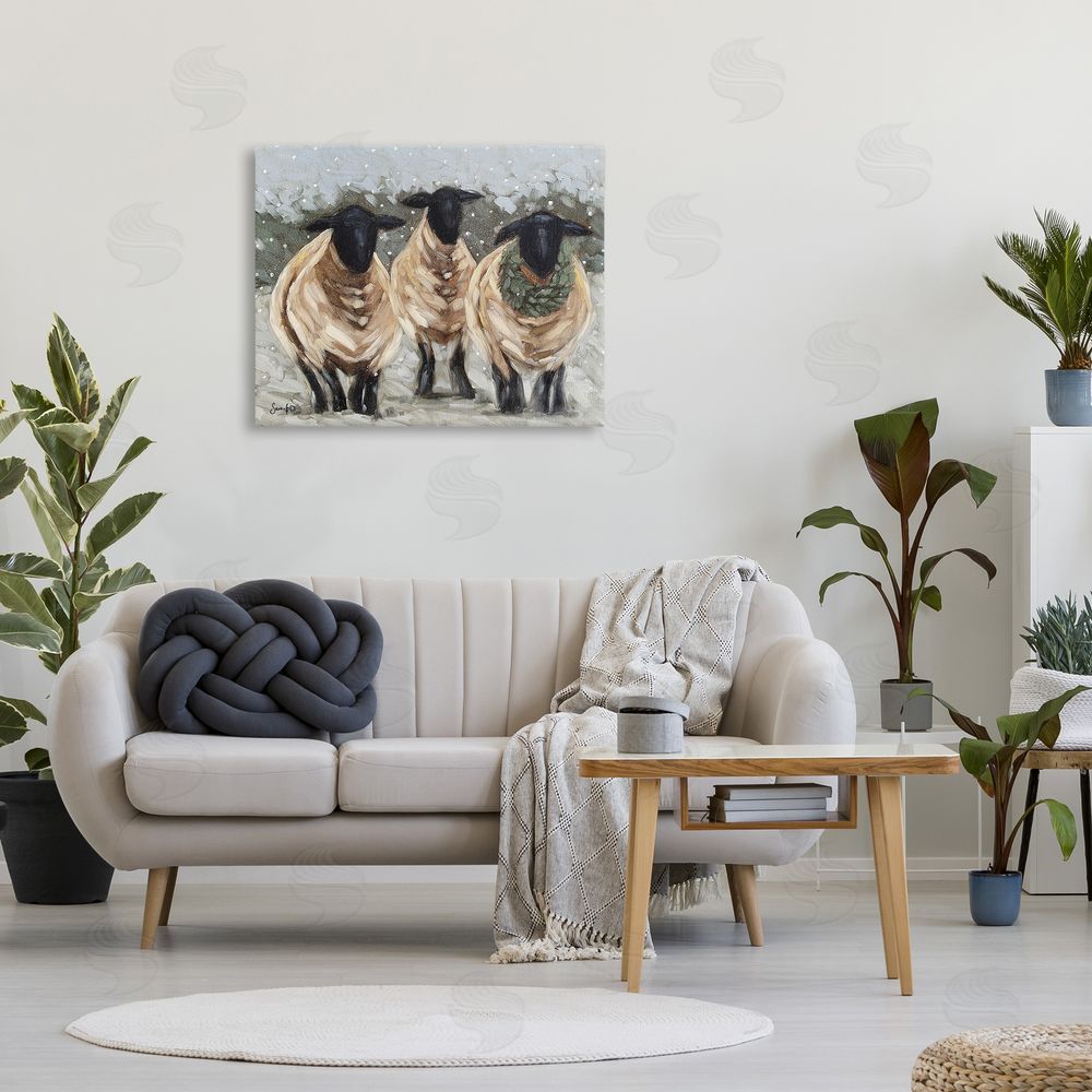 Sara G. Designs Sheep in Winter Scene