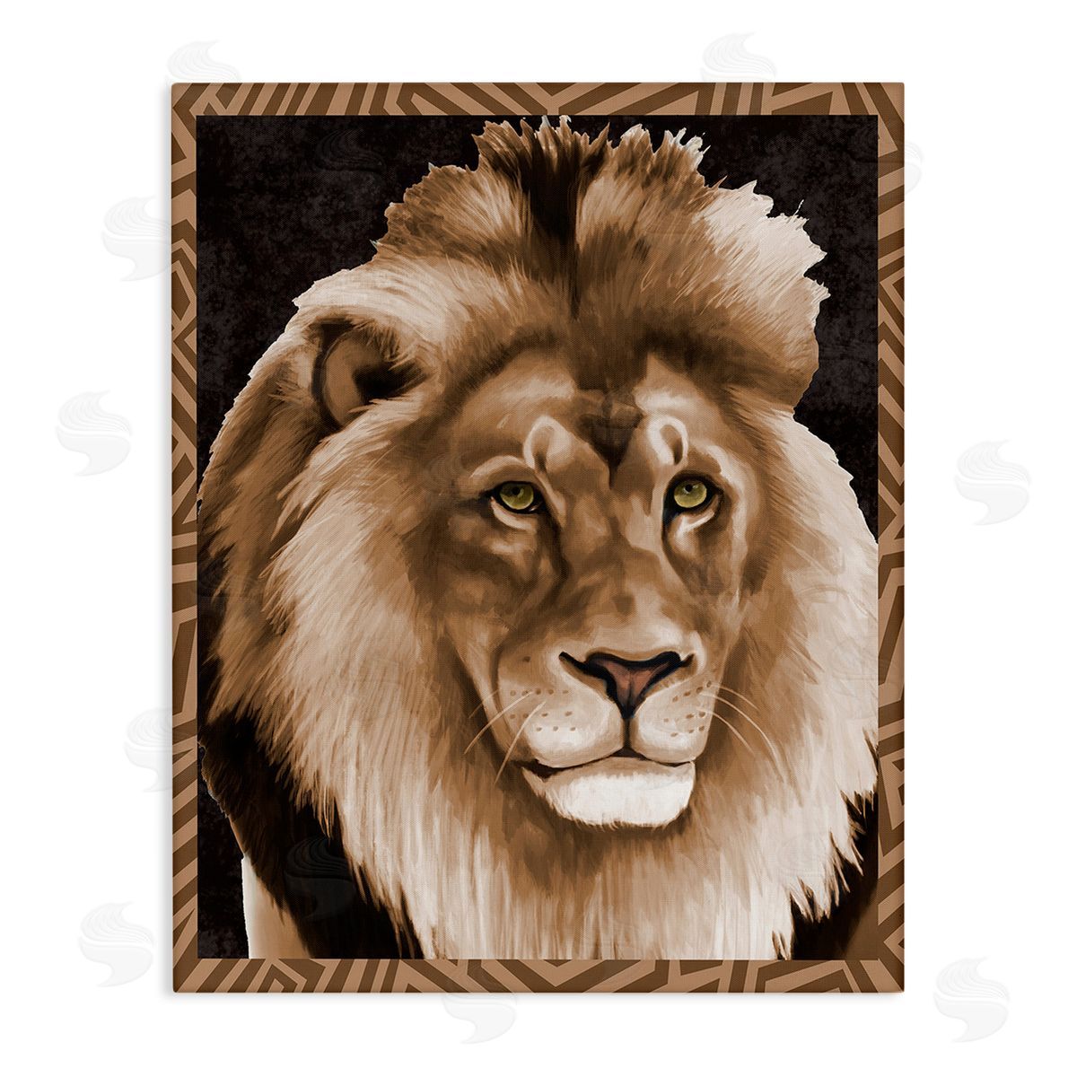 Lucca Sheppard Lion with Geometric Border