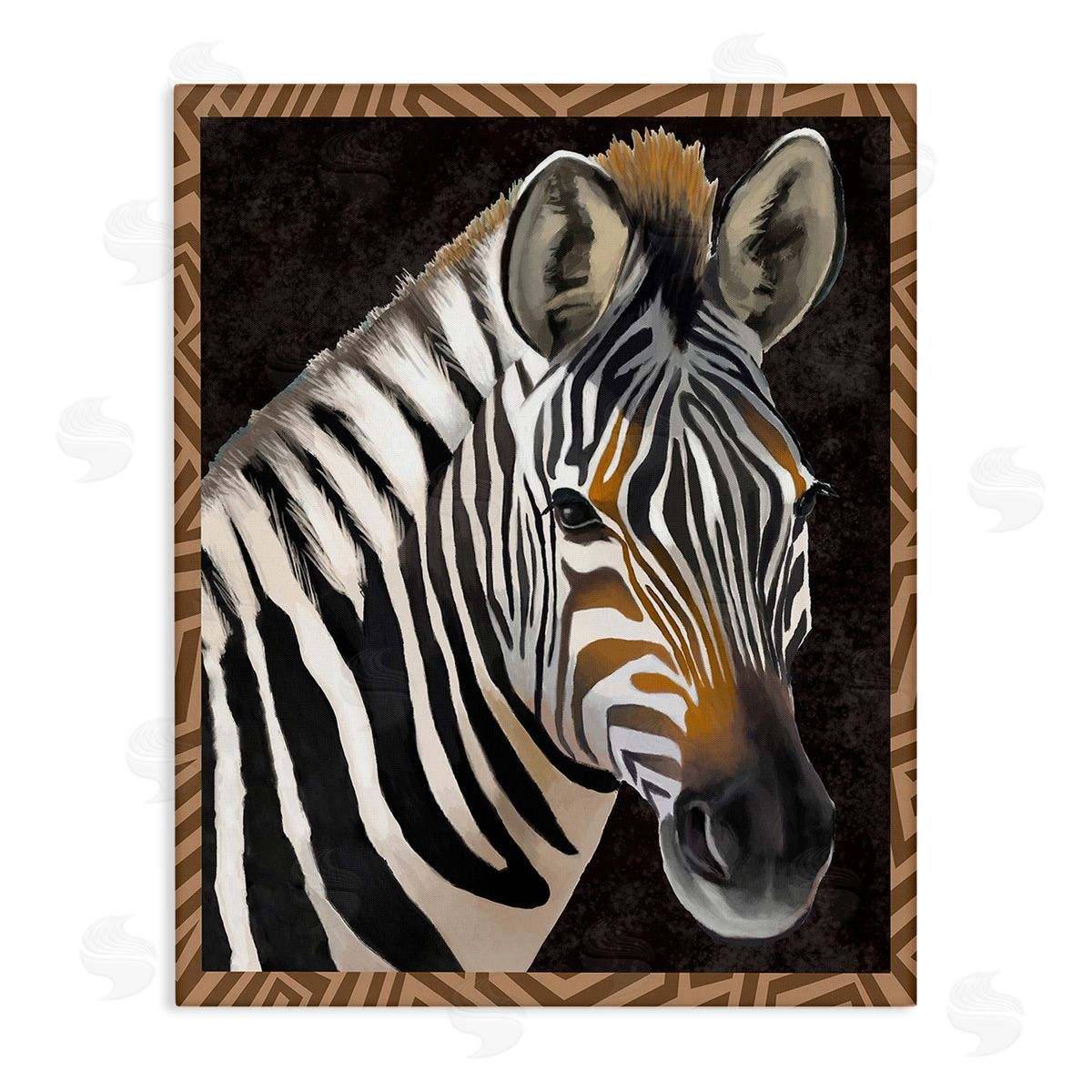 Lucca Sheppard Zebra with Geometric Border