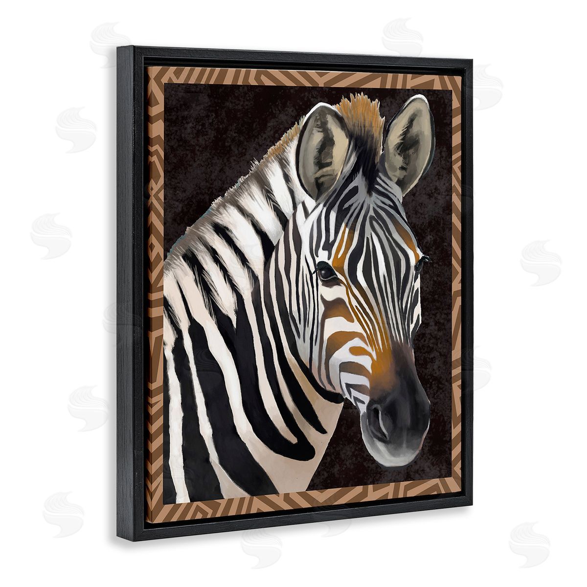 Lucca Sheppard Zebra with Geometric Border