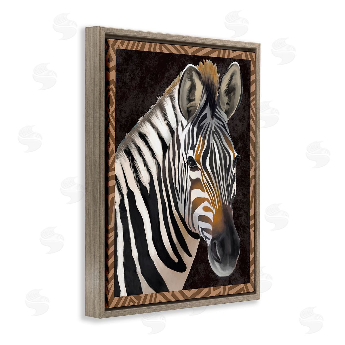 Lucca Sheppard Zebra with Geometric Border
