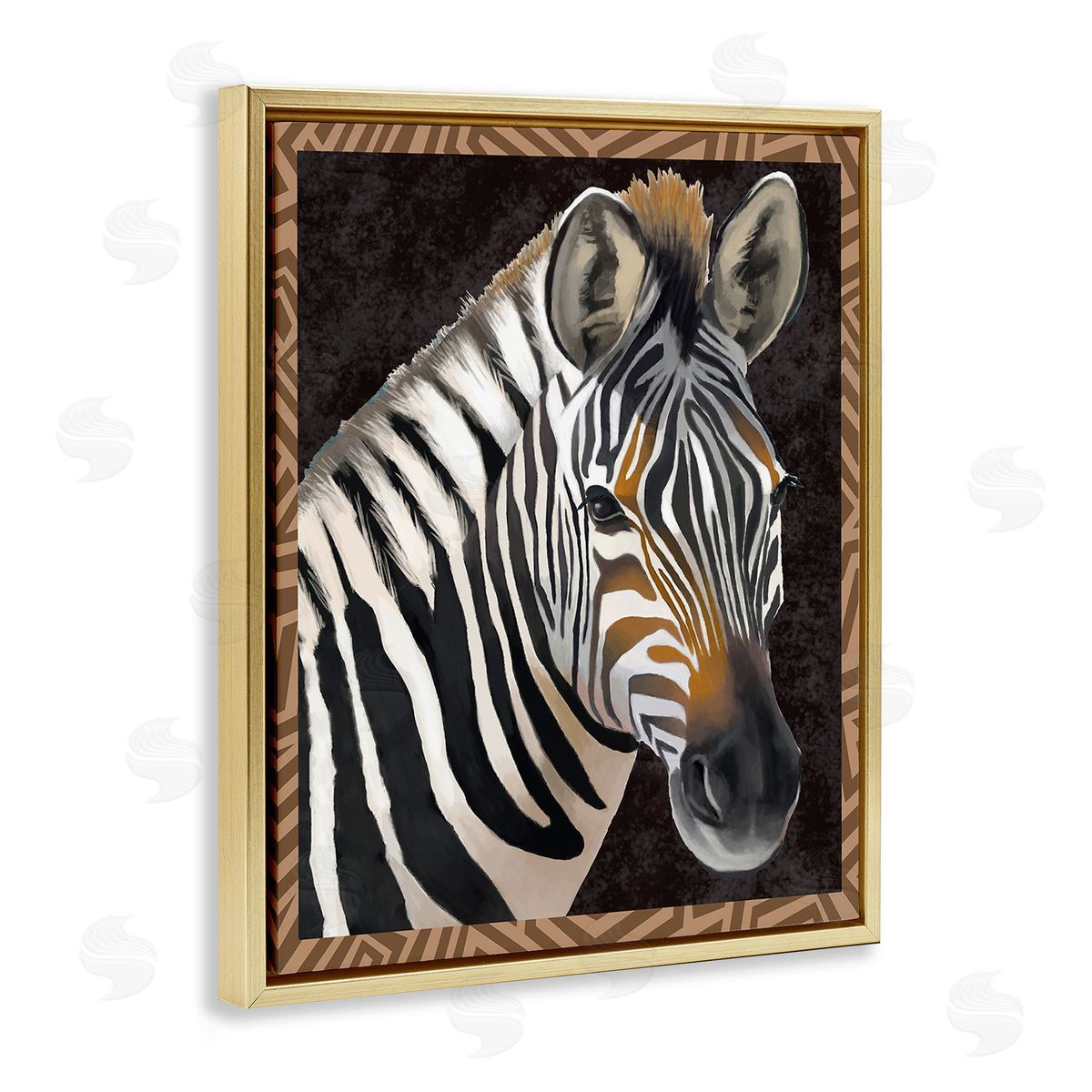 Lucca Sheppard Zebra with Geometric Border