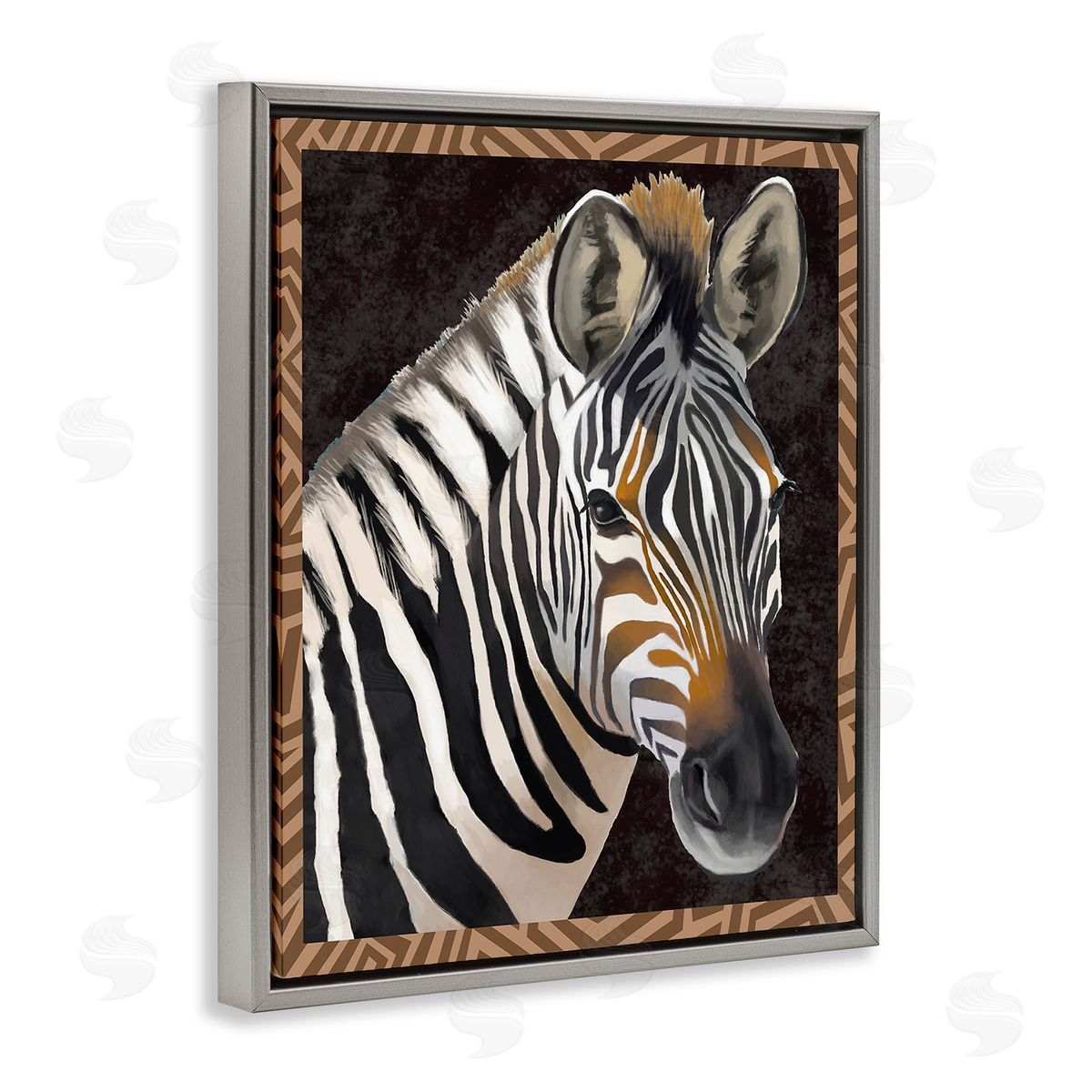 Lucca Sheppard Zebra with Geometric Border