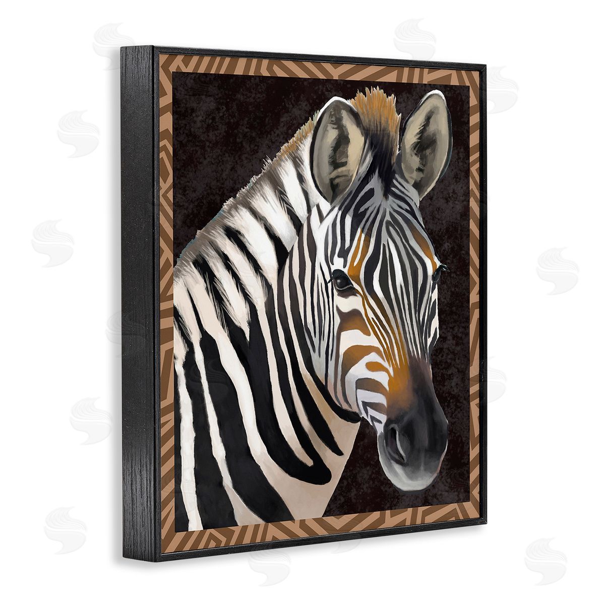 Lucca Sheppard Zebra with Geometric Border