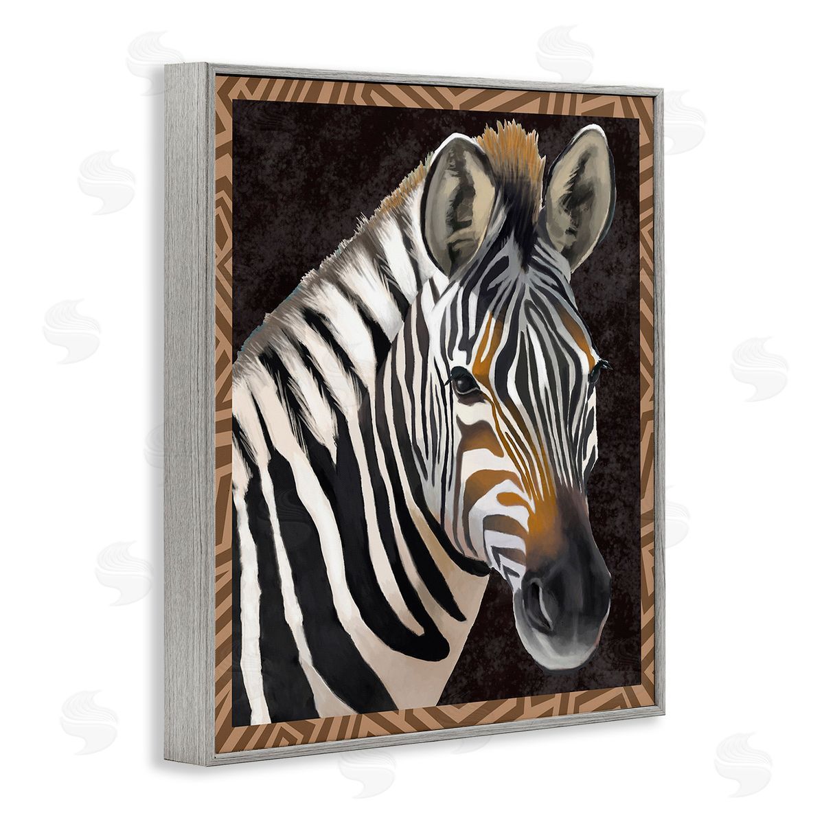 Lucca Sheppard Zebra with Geometric Border