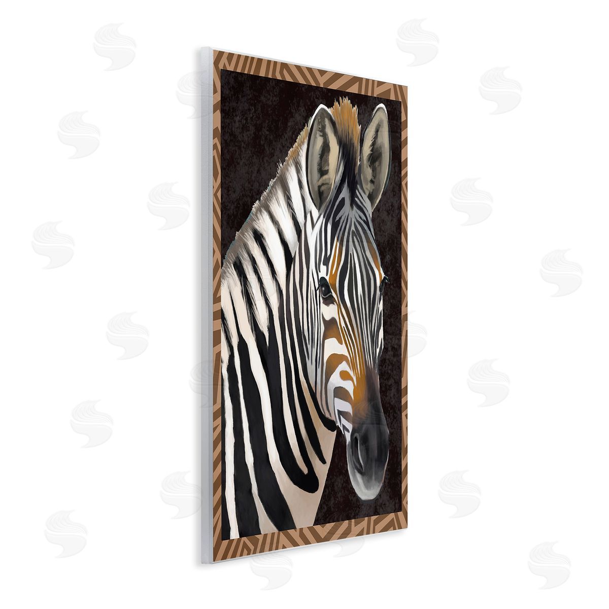 Lucca Sheppard Zebra with Geometric Border