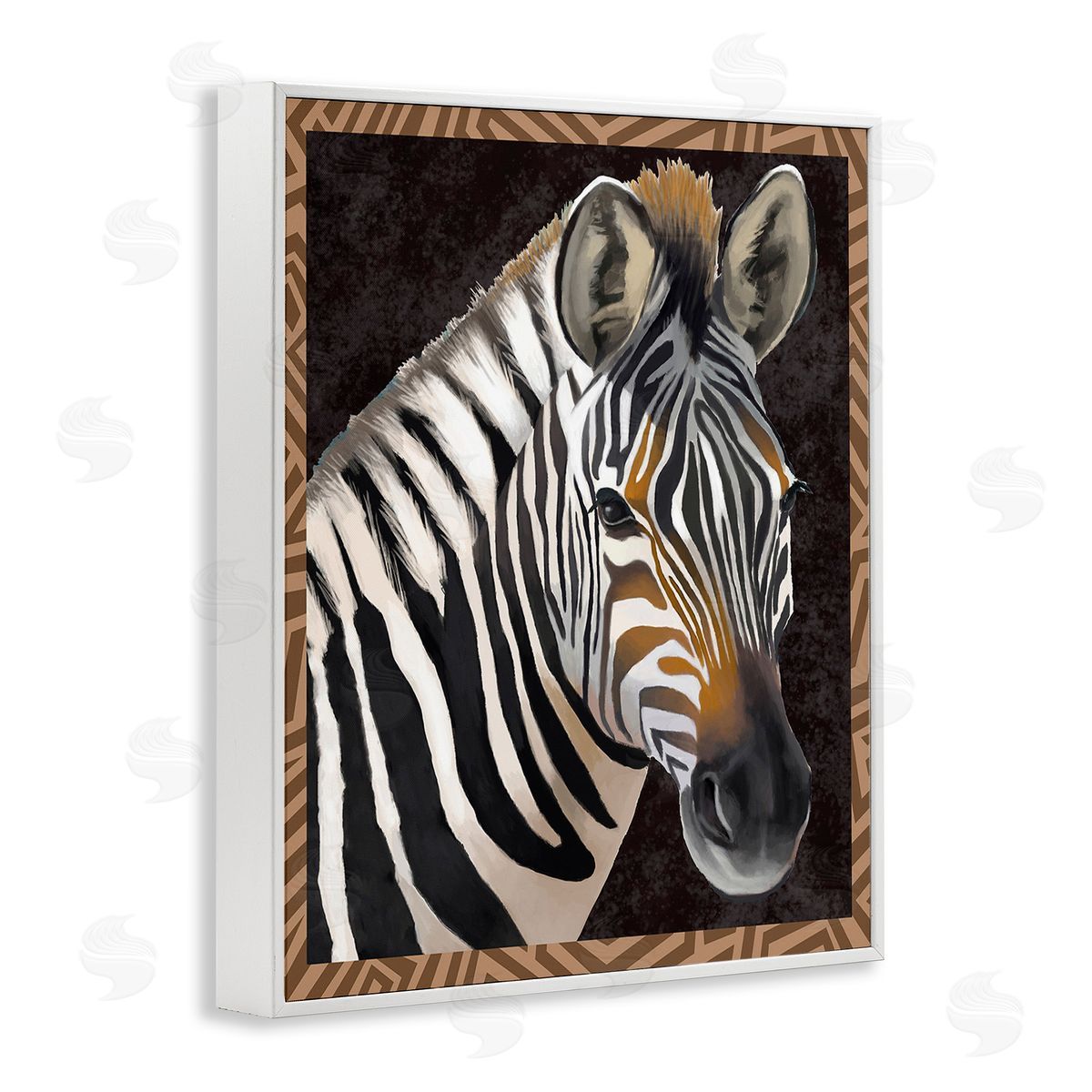 Lucca Sheppard Zebra with Geometric Border
