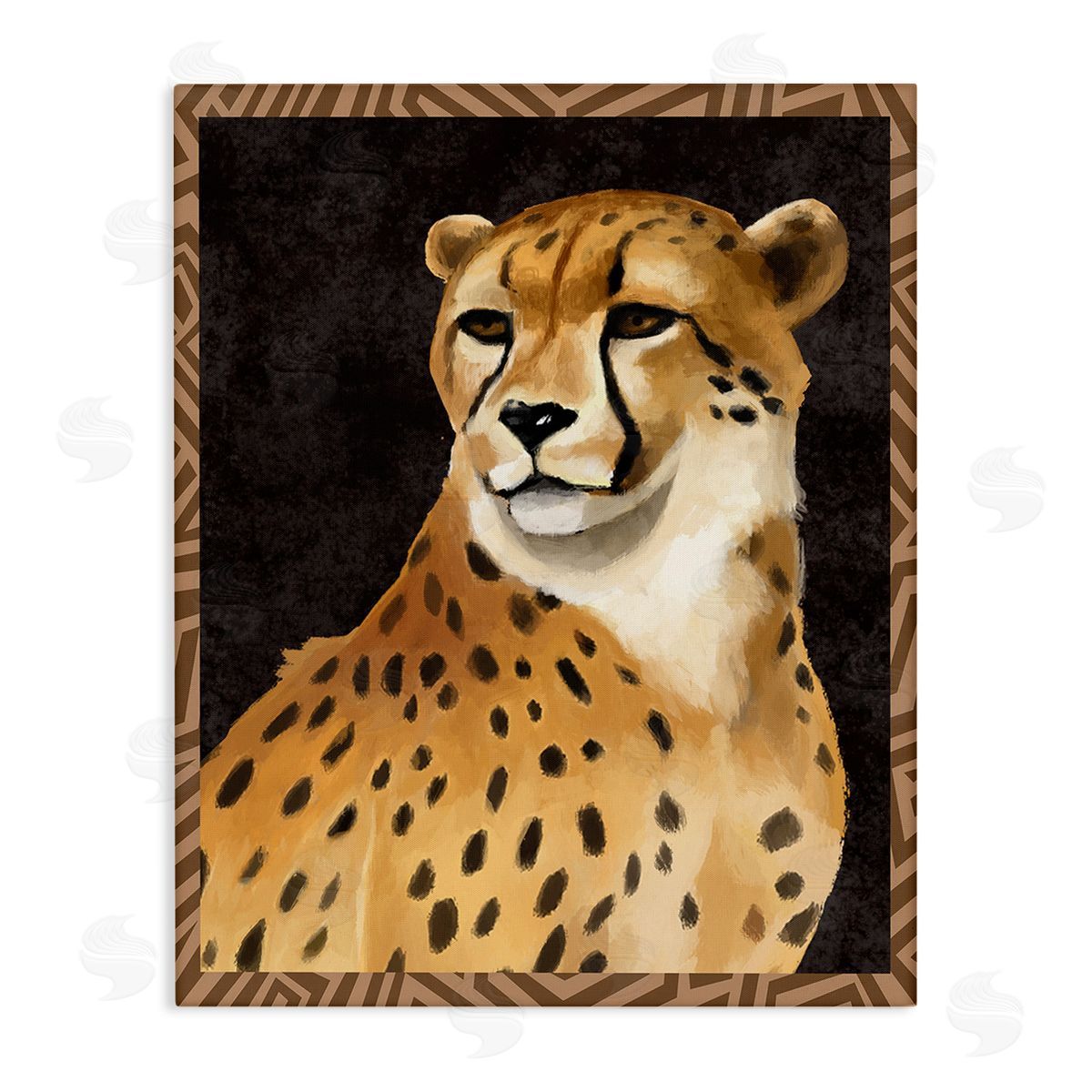Lucca Sheppard Leopard with Geometric Border