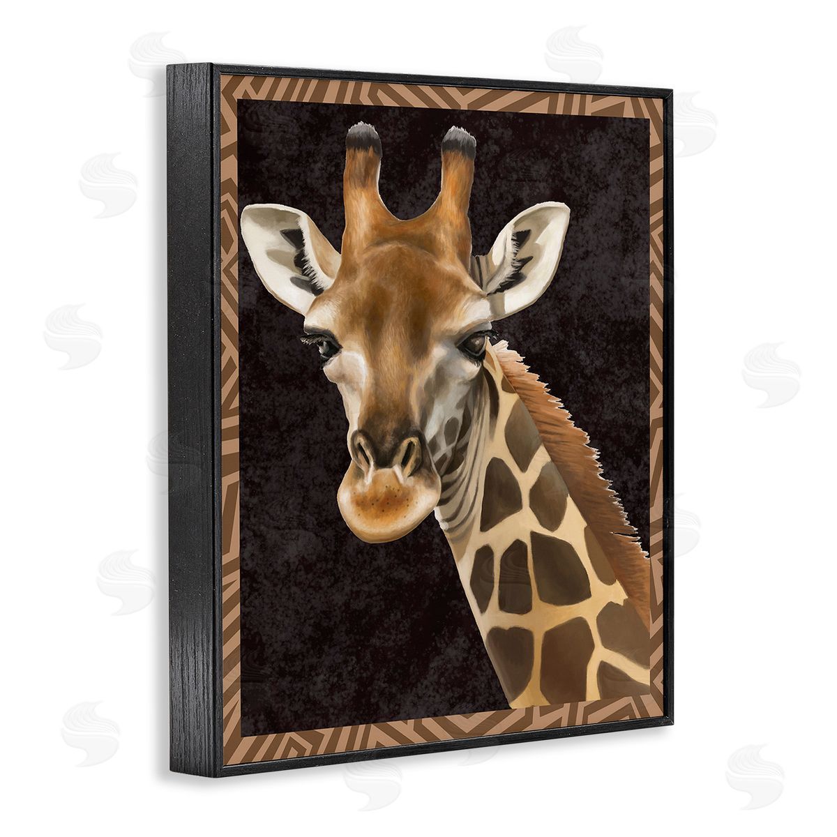 Lucca Sheppard Giraffe_side with Geometric Border