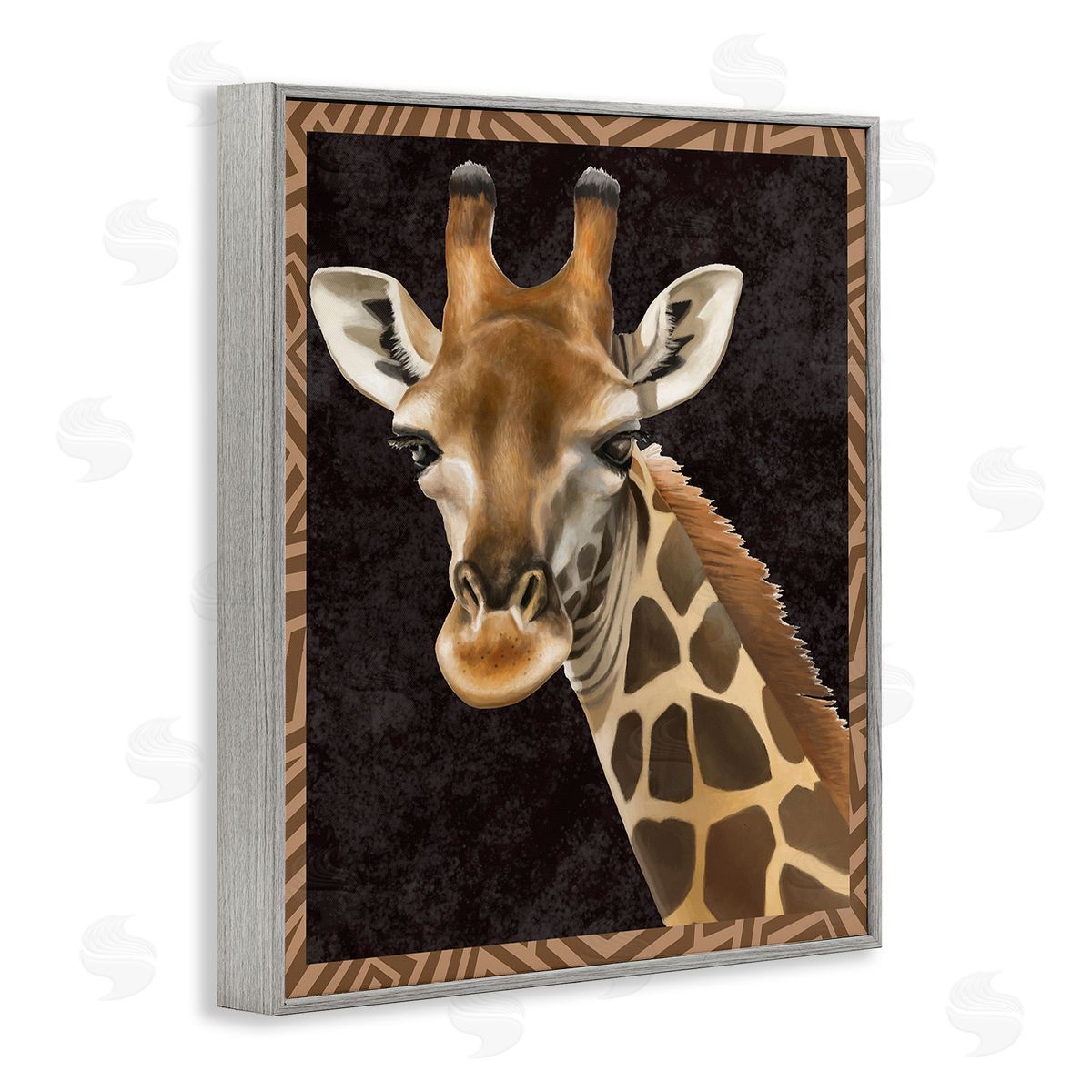 Lucca Sheppard Giraffe_side with Geometric Border