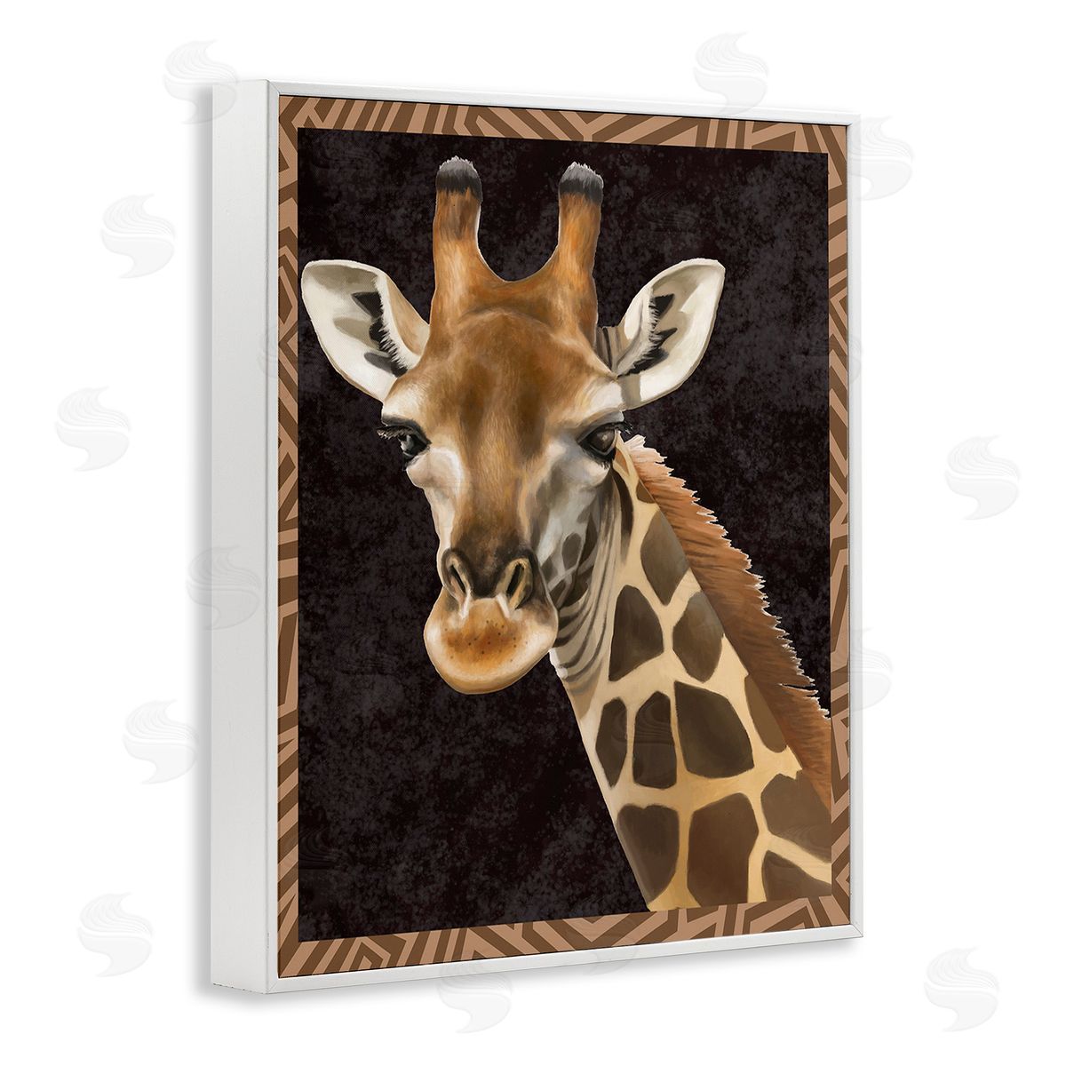 Lucca Sheppard Giraffe_side with Geometric Border
