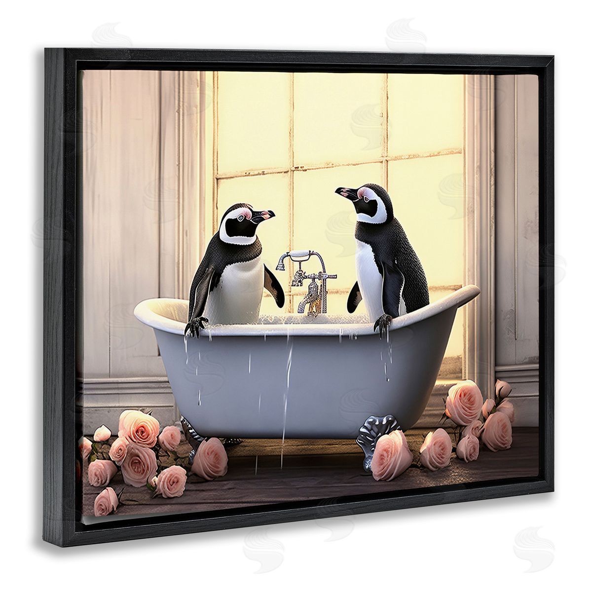 Lazar Studio Penguins Bathing in Tub