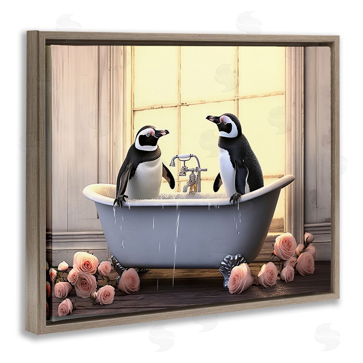 Lazar Studio Penguins Bathing in Tub