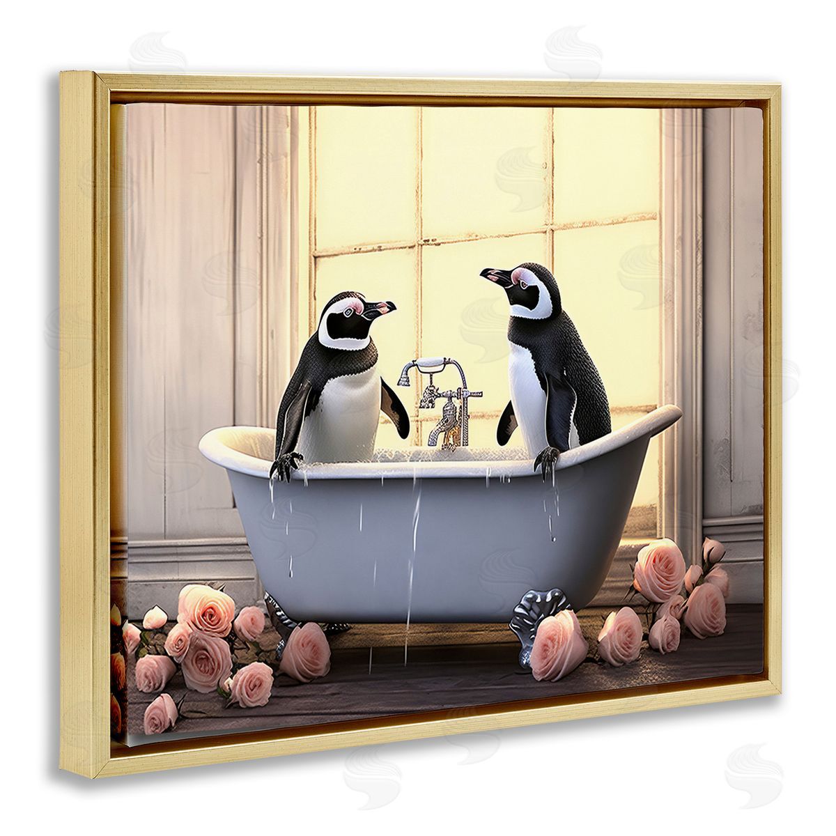 Lazar Studio Penguins Bathing in Tub