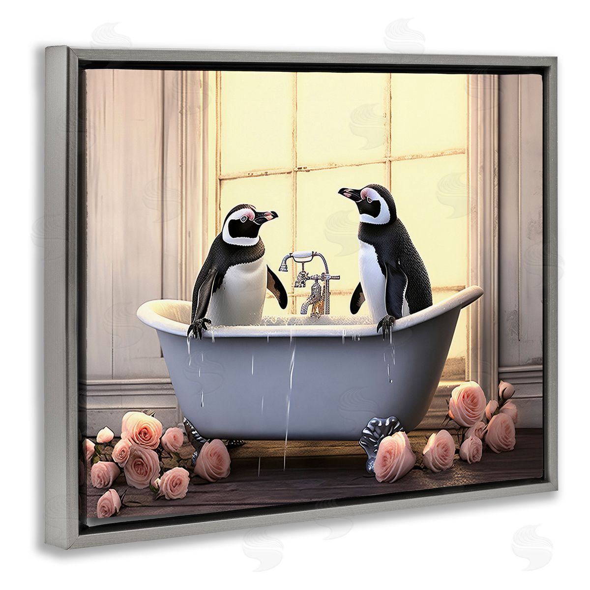 Lazar Studio Penguins Bathing in Tub