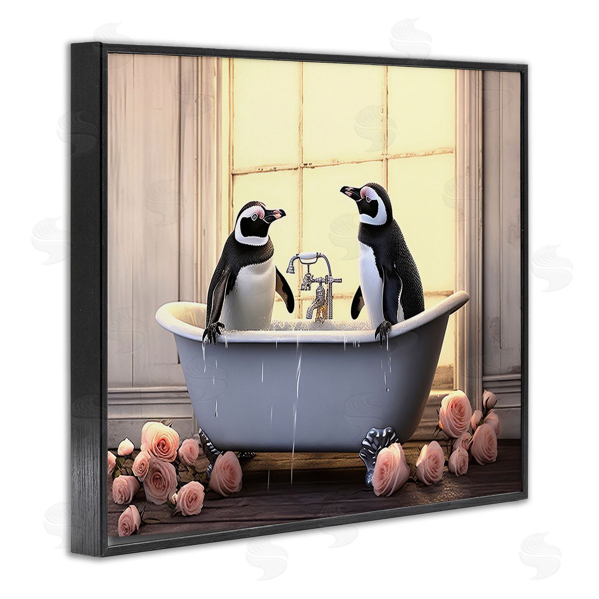 Lazar Studio Penguins Bathing in Tub
