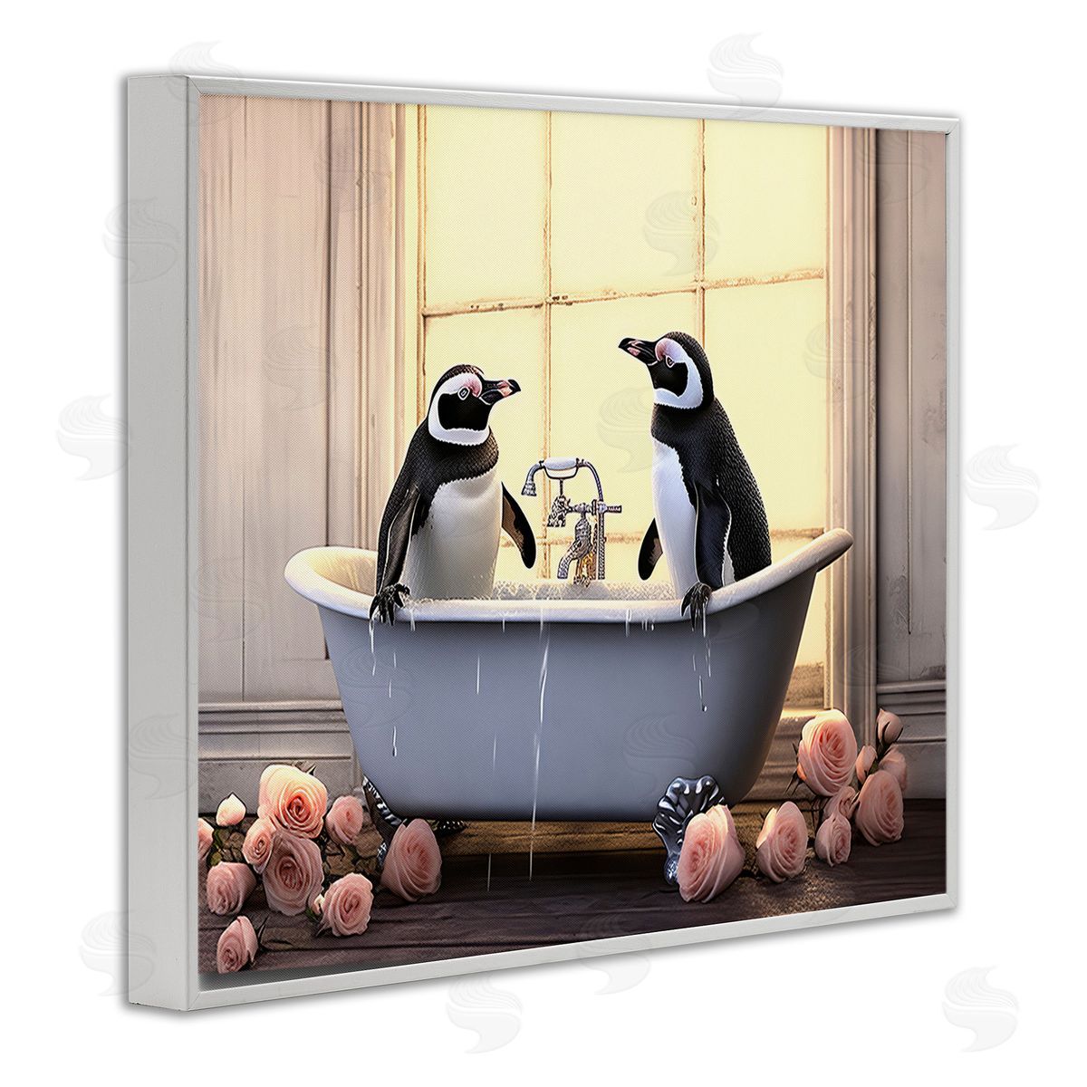 Lazar Studio Penguins Bathing in Tub