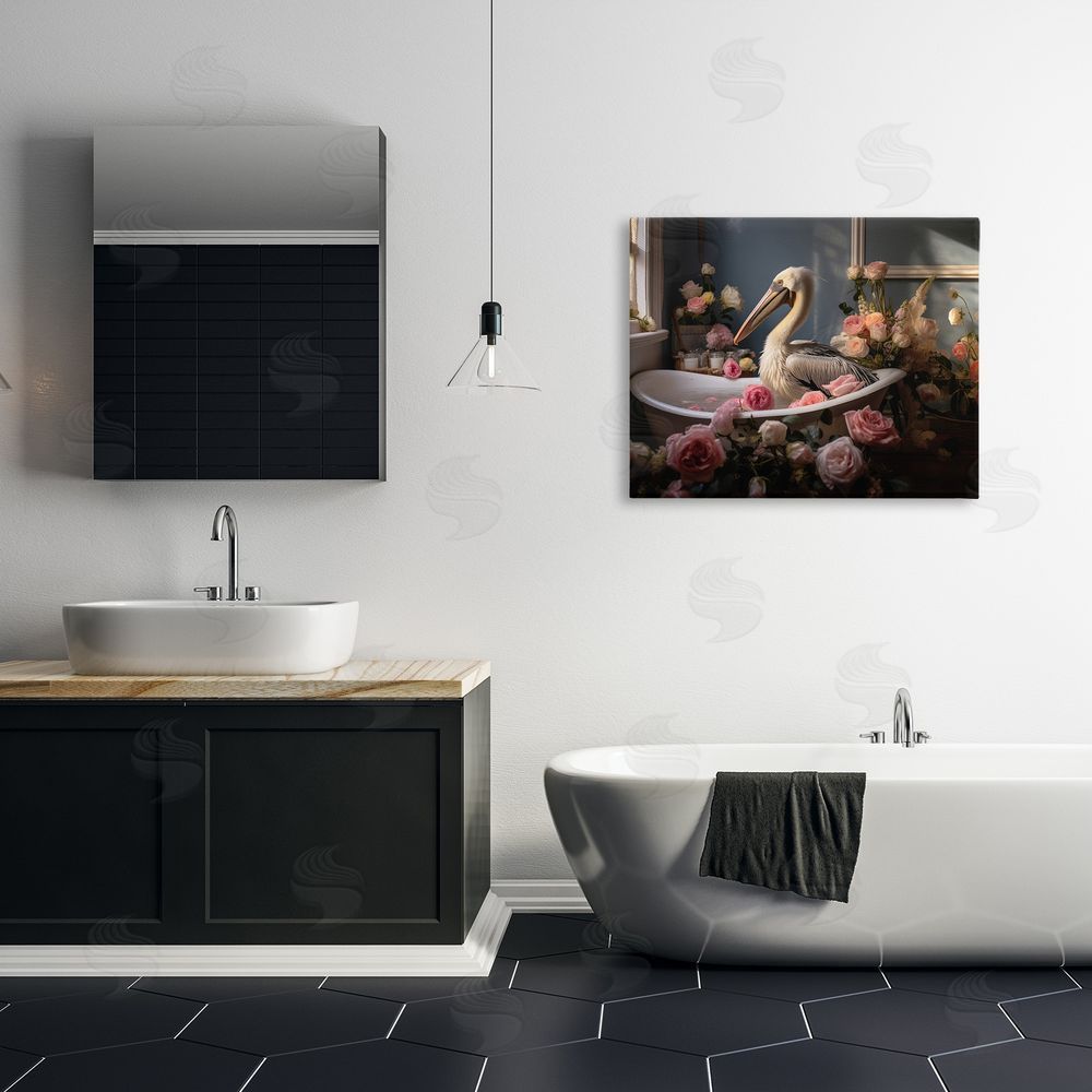 Lazar Studio Pelican in Rose Filled Tub