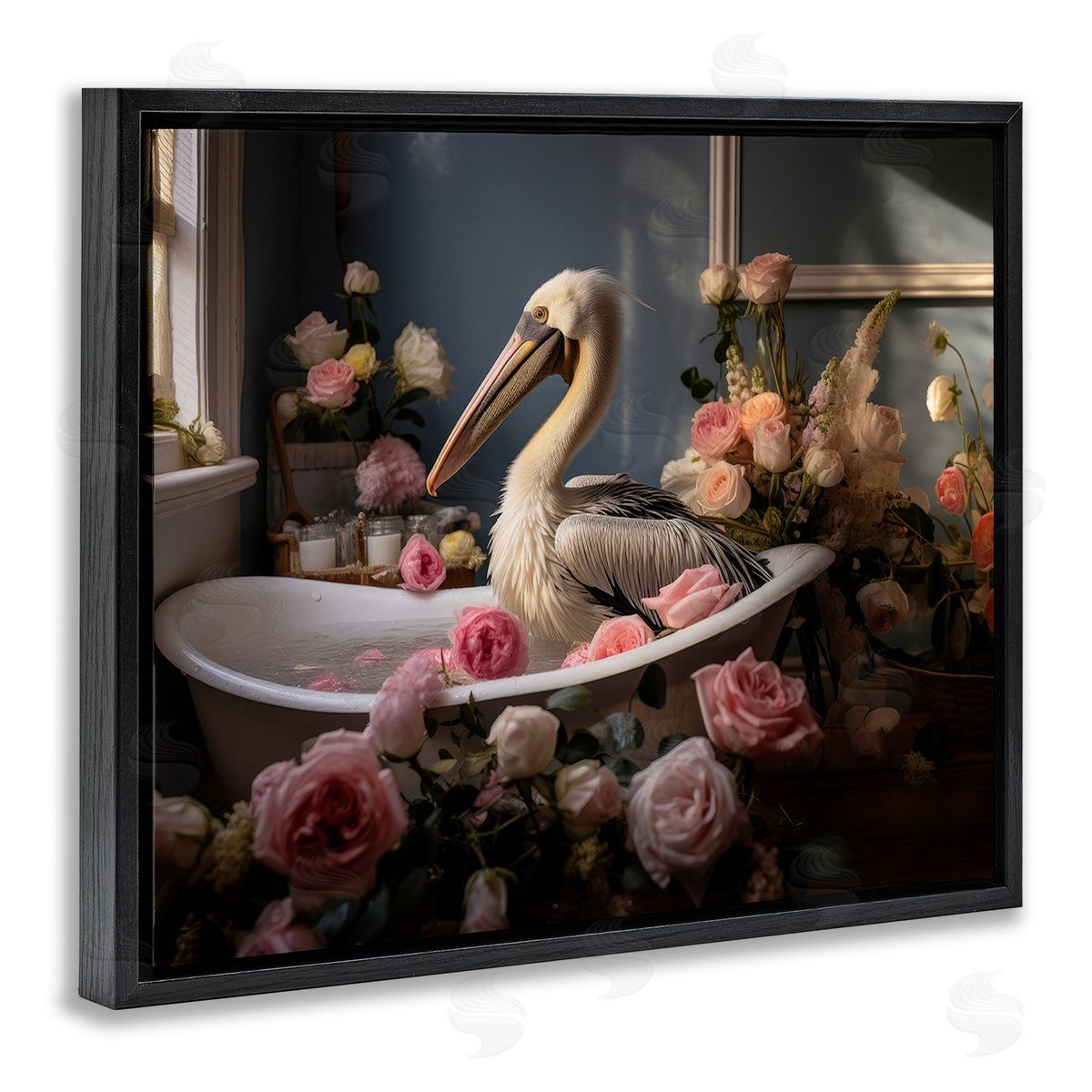 Lazar Studio Pelican in Rose Filled Tub