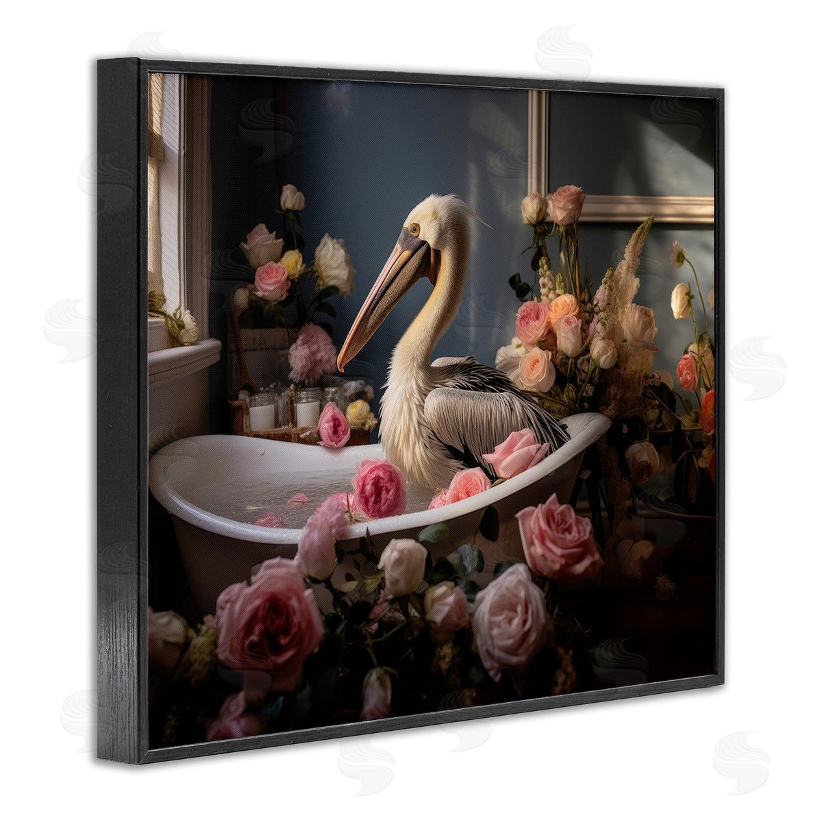 Lazar Studio Pelican in Rose Filled Tub