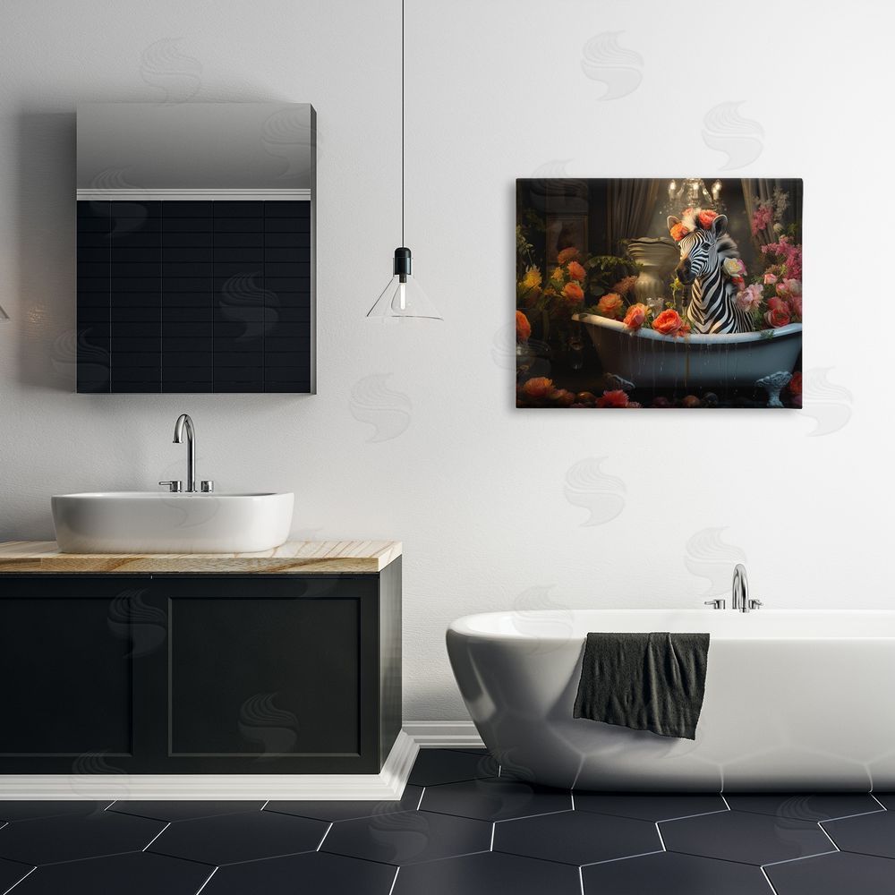 Lazar Studio Zebra Bathing with Florals