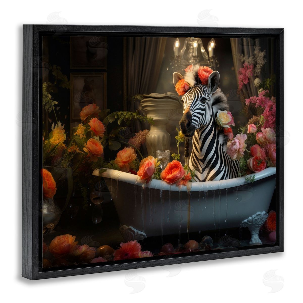 Lazar Studio Zebra Bathing with Florals