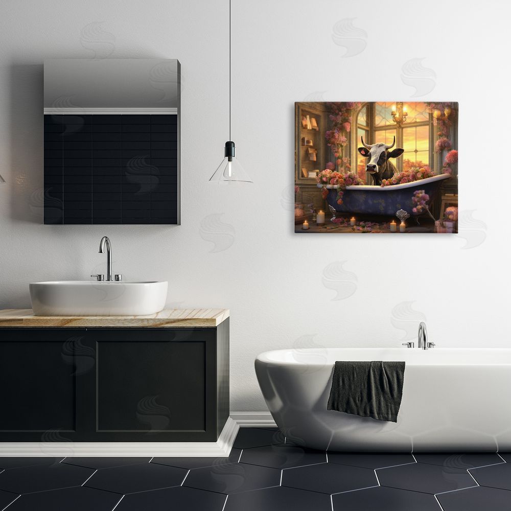 Lazar Studio Bathing Cow at Sunset