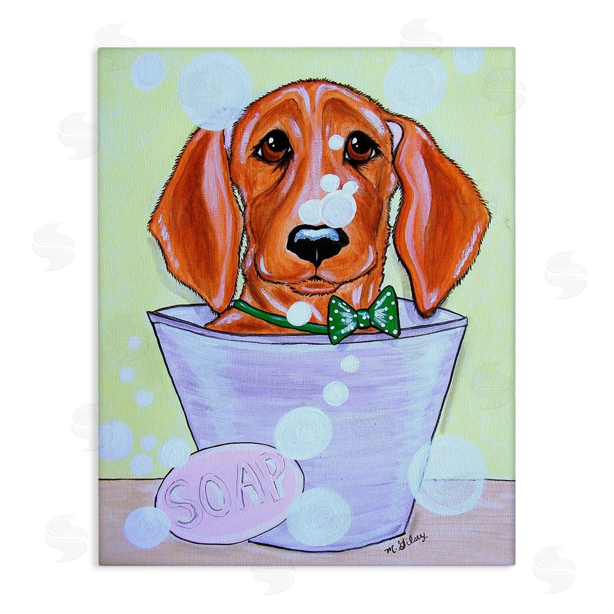 Michelle Gilsey Puppy with Soap Bubbles