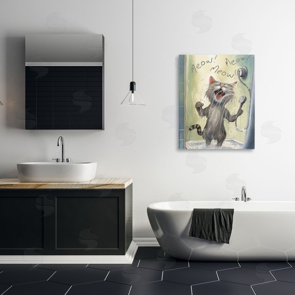 PSL Art Cat Singing in Shower