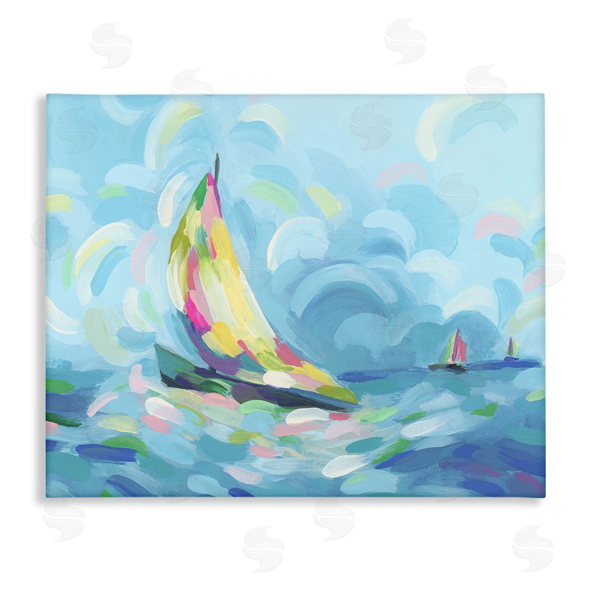 June Erica Vess Abstract Sailboat Scenery