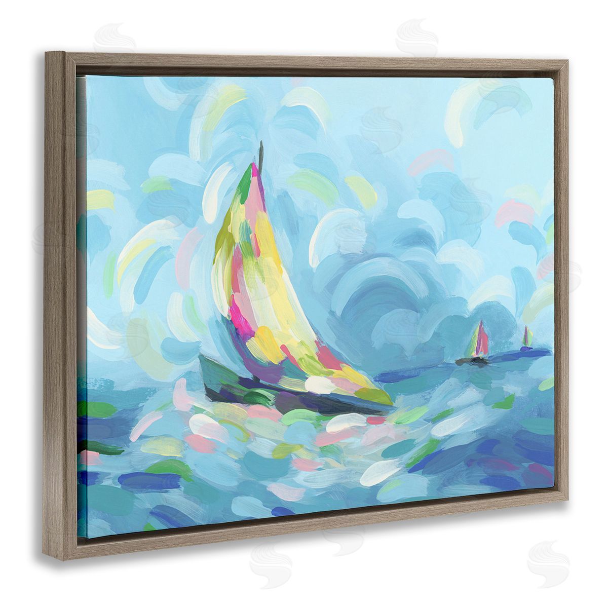 June Erica Vess Abstract Sailboat Scenery
