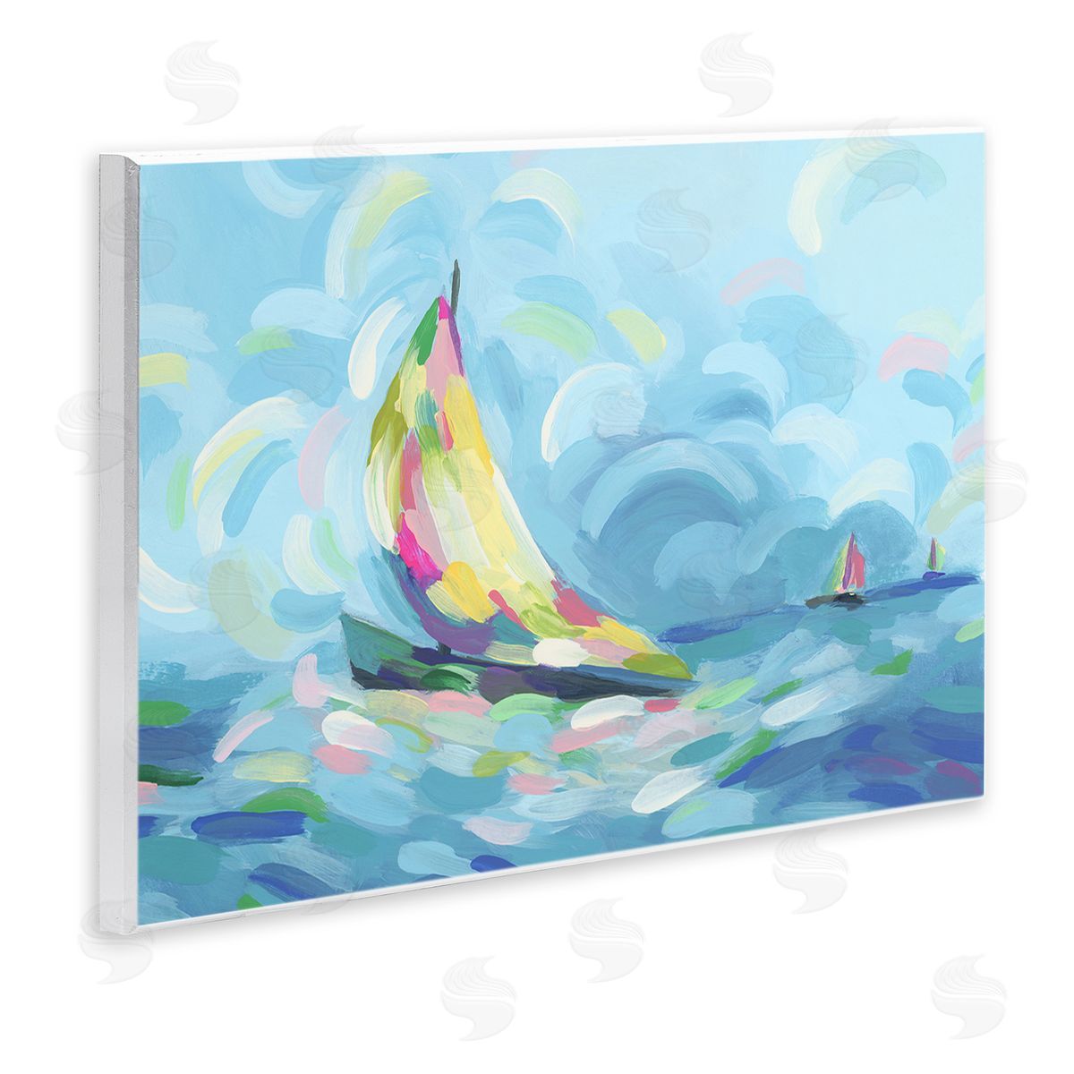 June Erica Vess Abstract Sailboat Scenery