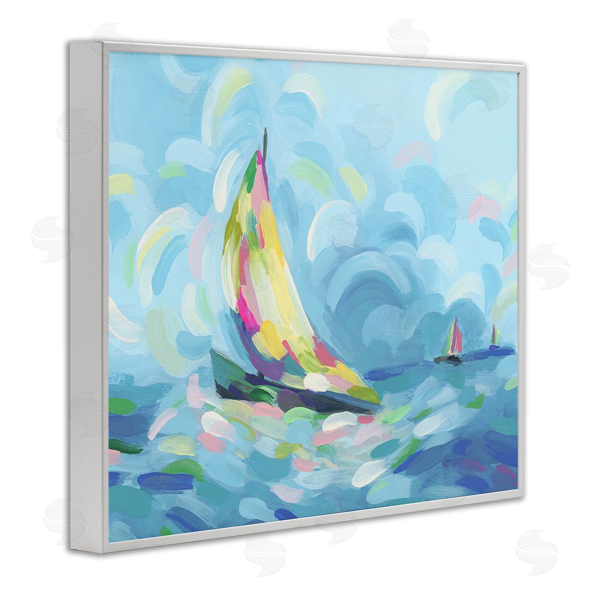 June Erica Vess Abstract Sailboat Scenery