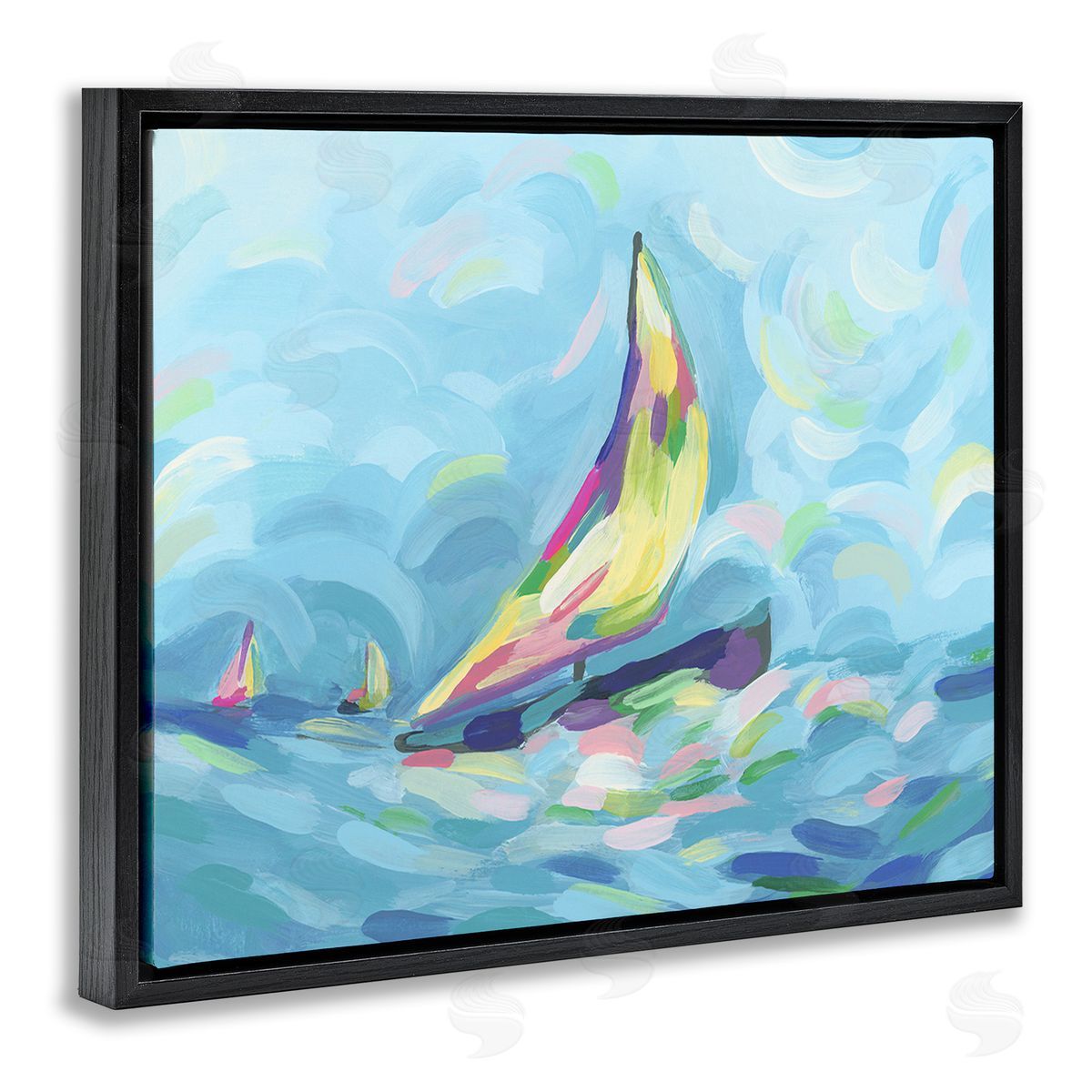 June Erica Vess Abstract Sailboat View