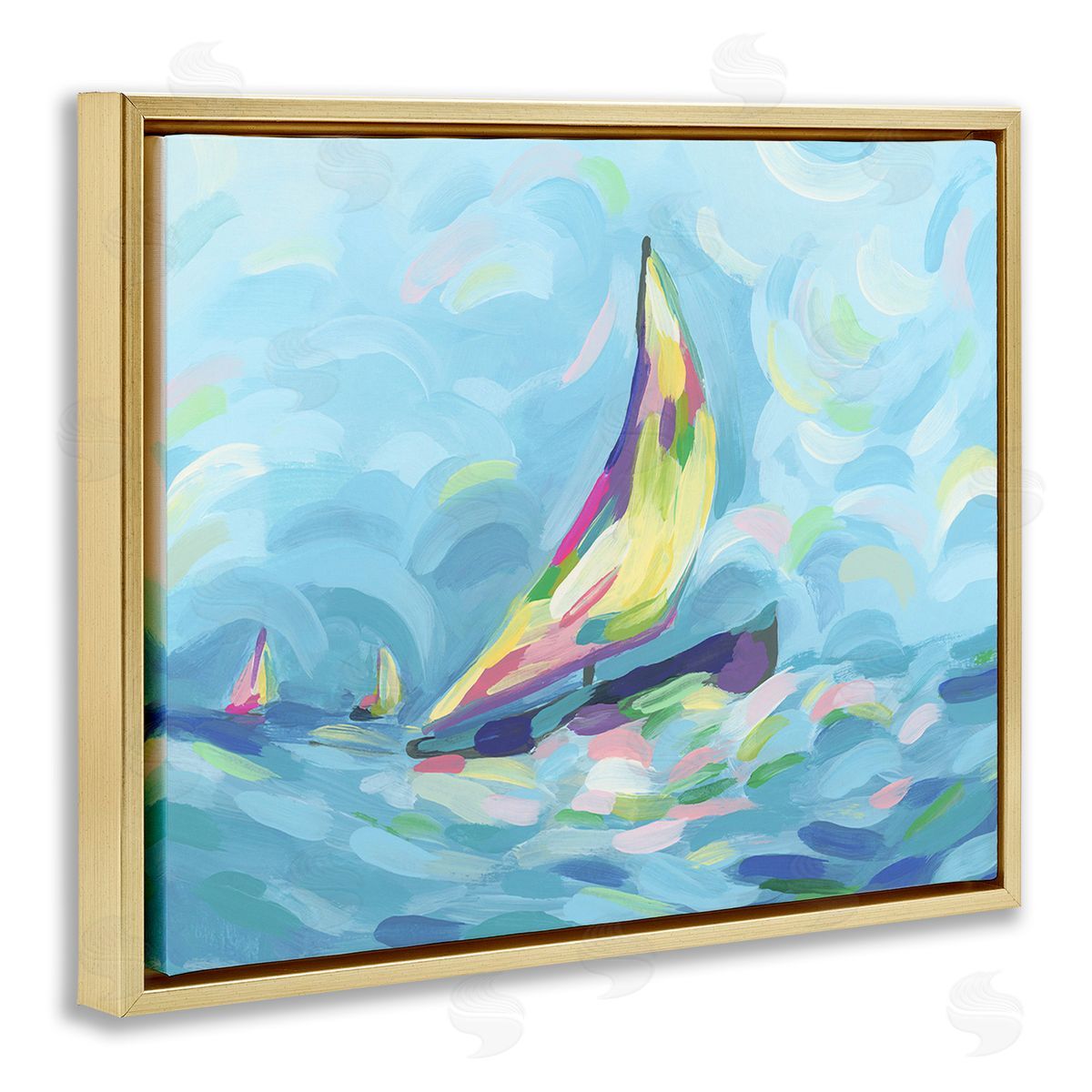 June Erica Vess Abstract Sailboat View