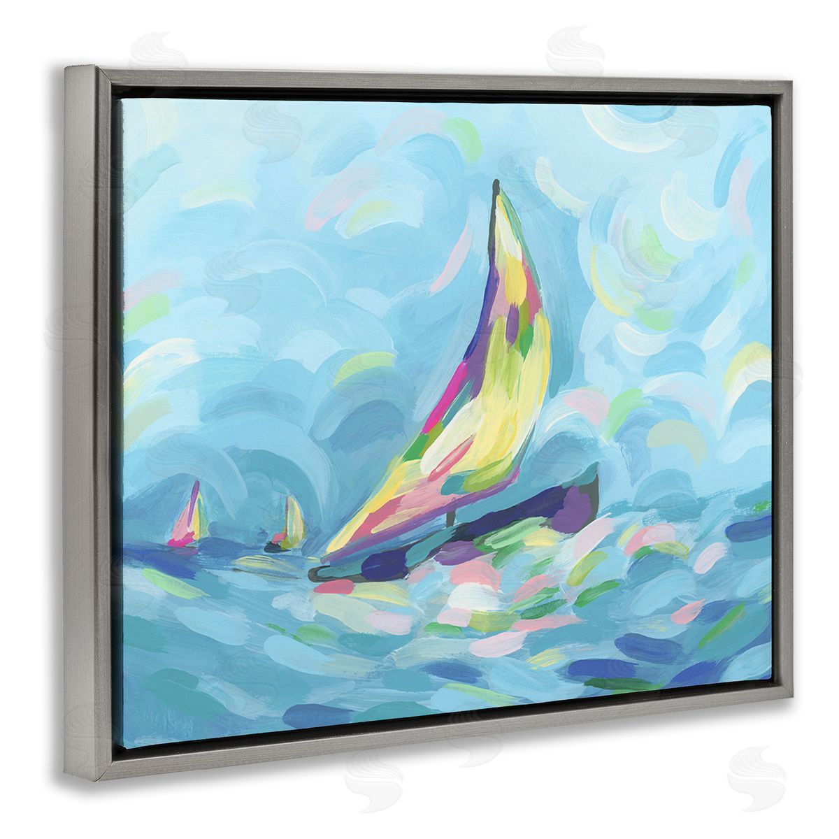June Erica Vess Abstract Sailboat View