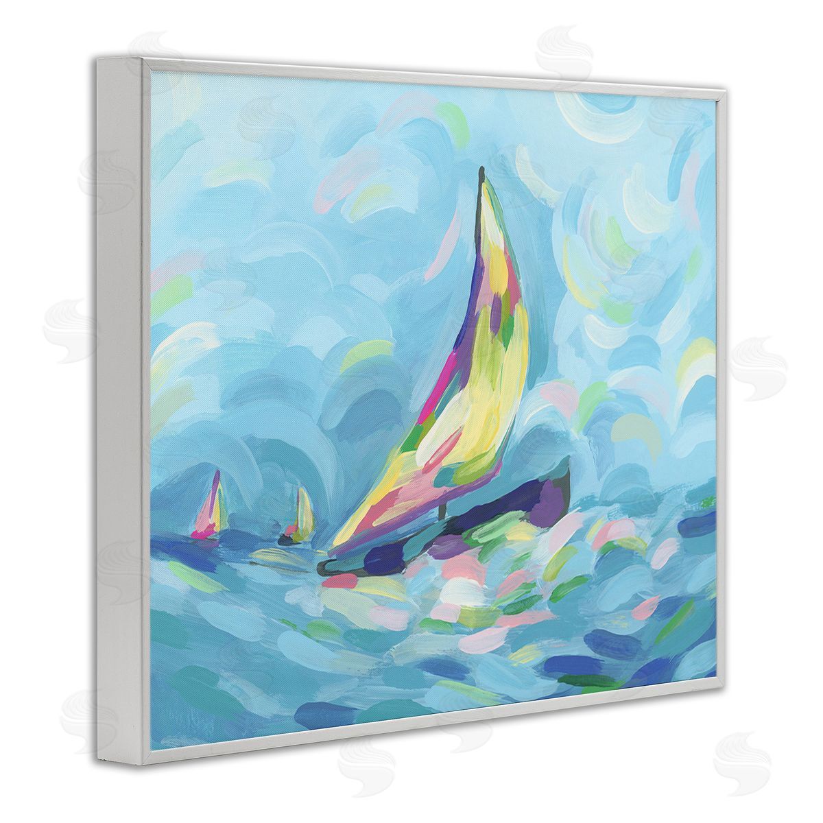 June Erica Vess Abstract Sailboat View