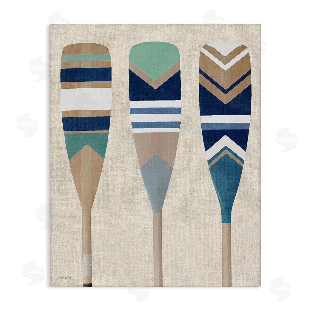 Amber Sterling Boat Oar Trio