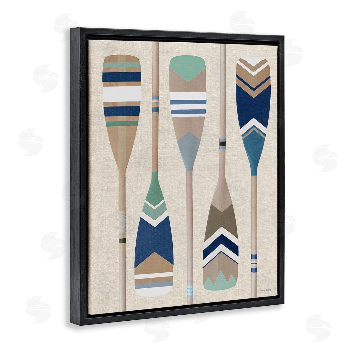 Amber Sterling Striped Boating Oars