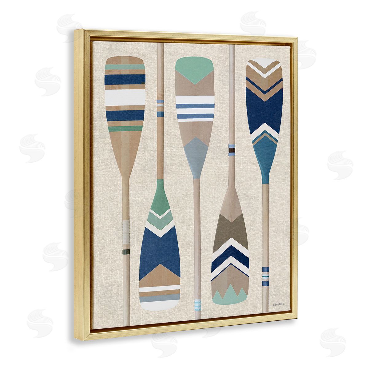 Amber Sterling Striped Boating Oars