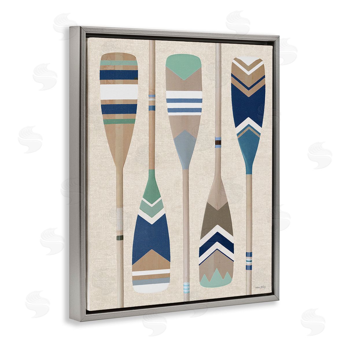 Amber Sterling Striped Boating Oars